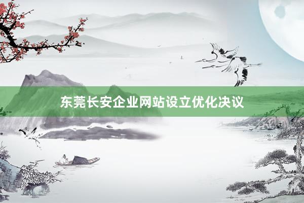 东莞长安企业网站设立优化决议